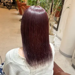 ミディアム カラー 小林 莞奈のヘアスタイル