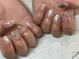 ネイル 韓国/ワンホン/長さ 出しつけ放題🎀のネイルデザイン