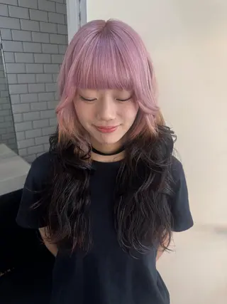 ロング カラー ヘアアレンジ minto/ パーマモデル募集中のヘアスタイル