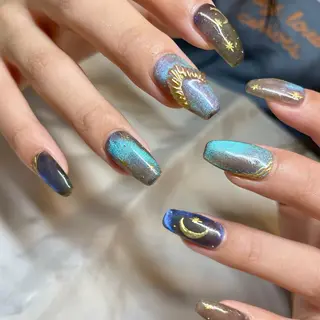 ロング カラー パーマ ヘアアレンジ メンズ キッズ ネイル マツエク・マツパ アイブロウ el. by Aoのネイルデザイン