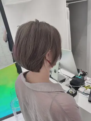 ショート カラー ヘアアレンジ ダブルカラー｜ なおき｜池袋美容師のヘアスタイル