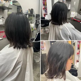 ミディアム 🌹ミラクル美容師 🌹くっぽのヘアスタイル