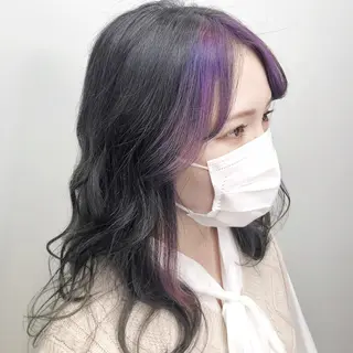 セミロング カラー 透明感カラー/ブリー チ✨駒場　笙のヘアスタイル