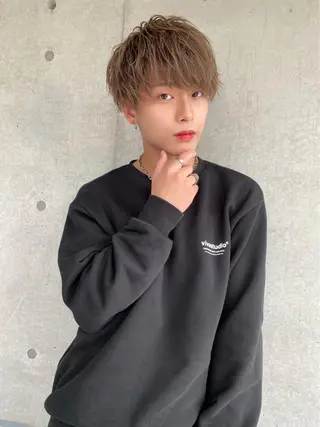 ミディアム カラー パーマ ヘアアレンジ メンズ キッズ メンズ特化美容師 aiの眉毛・アイブロウイメージ