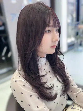 セミロング カラー wil西宮レイヤー 西村徹のヘアスタイル
