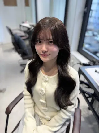 ロング カラー caho／大阪梅田 韓国ヘア♡のヘアスタイル