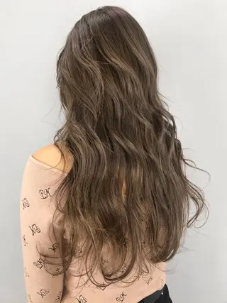 ロング カラー パーマ ヘアアレンジ ITbyALBUM 中野店のヘアスタイル