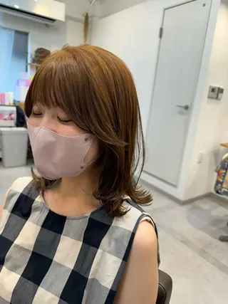 ミディアム カラー 似合う髪型見つけます AYAKAのヘアスタイル