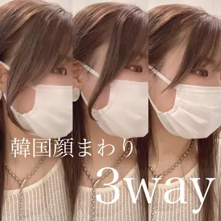 セミロング 韓国ヘア*.+ﾟ 伊藤美奈穂のヘアスタイル
