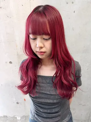 ロング カラー ヘアアレンジ lani ブリーチ /ダブルカラーのヘアスタイル