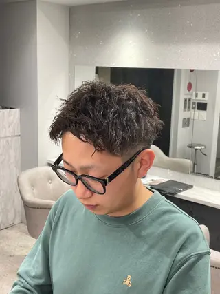 ショート パーマ メンズ 京都河原町 メンズパーマ助川龍哉のヘアスタイル