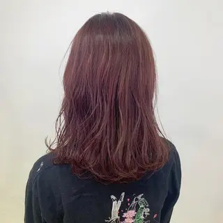セミロング カラー ヘアアレンジ チャンモリパーマ/韓 国/Minami🦋のヘアスタイル