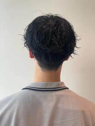 ショート パーマ メンズ SARA古賀店 かすみ🐬🩵のヘアスタイル