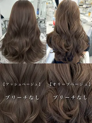 ロング カラー 顔まわりの神様✨ 透明感カラー藤嶋秀幸のヘアスタイル