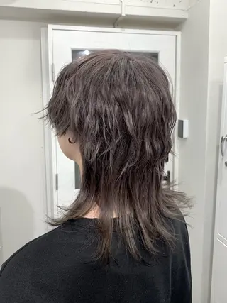 カラー メンズ ♱地雷カラー♱ウルフ ♱ 藍衣 ♱のヘアスタイル