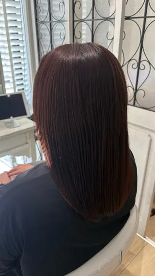 ミディアム カラー 似合わせ 顔周りYUUGAのヘアスタイル