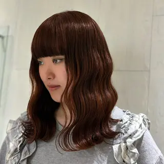 ミディアム kotone🦋艶髪 似合わせカットカラーのヘアスタイル