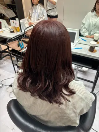 ミディアム カラー 🌙髪質改善カラー Momoka🦋のヘアスタイル