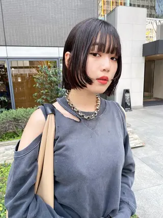 ミディアム カラー パーマ ヘアアレンジ メンズ キッズ ネイル マツエク・マツパ アイブロウ tatsumi/ボブ ウルフ/レイヤーのヘアスタイル