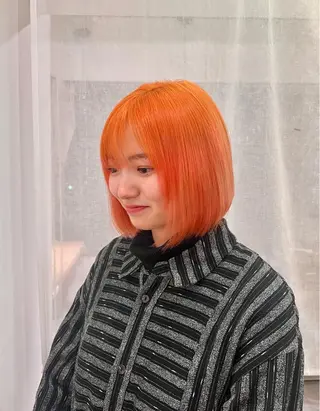 ショート 似合わせレイヤー ＆縮毛矯正のヘアスタイル