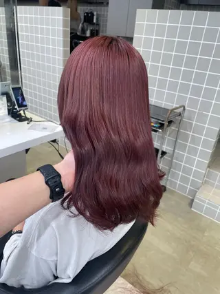 セミロング カラー パーマ ヘアアレンジ メンズ キッズ 韓国系🇰🇷🩶 艶暗髪/MEIのヘアスタイル