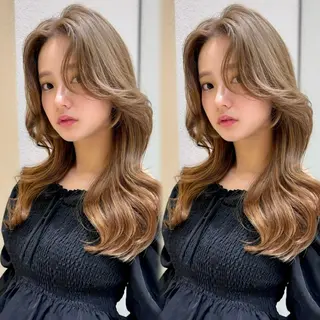 セミロング カラー レイヤー/髪質改善 Lond ambreのヘアスタイル