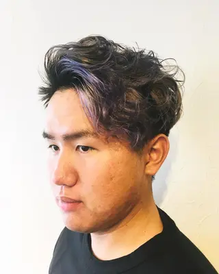 カラー パーマ メンズ 骨格補正カット✂︎ 🌟菅野陽介🌟のヘアスタイル