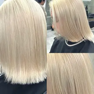 ミディアム カラー Acchon/心斎橋 💚ダブルカラーのヘアスタイル