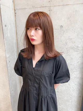 ミディアム カラー 誰より丁寧なカット/ 小林輝/レイヤーのヘアスタイル
