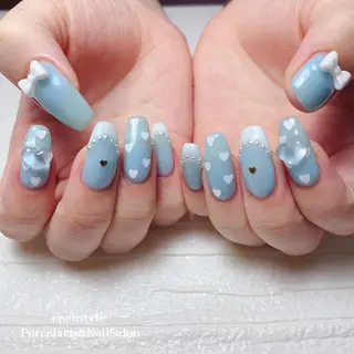 ミディアム ネイル 🐾enen style 🐾のネイルデザイン