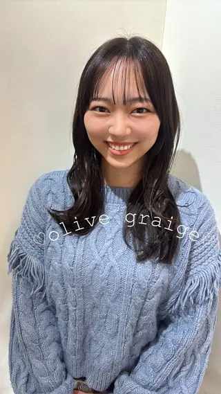 セミロング カラー 🍒桜井 優華🍒のヘアスタイル