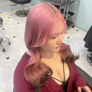ミディアム カラー 【美髪矯正/絹髪】 🎀hinano🎀のヘアスタイル