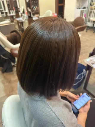 カラー 🍊暖色/ボブ chihiro🌼ོのヘアスタイル