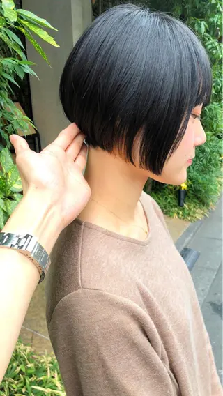 ショート カラー パーマ すきバサミを使わない カット✂️✨郡司泰之のヘアスタイル