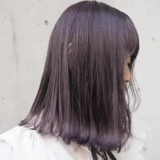 セミロング カラー 松戸　レイヤーカット 野口　康太郎のヘアスタイル
