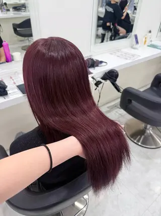 ロング カラー ヘアアレンジ 暖色/Wカラー/レッ ド/Anri🥀のヘアスタイル