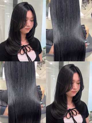ロング カラー 💘赤み消し盛れる モテカラー👑リノのヘアスタイル