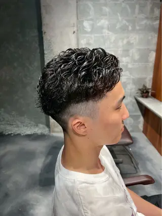 パーマ メンズ メンズ専門カット パーマ平尾薬院/矢川のヘアスタイル