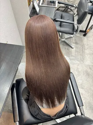 ロング カラー ケアブリーチ🥣 縮毛矯正Ryokoのヘアスタイル