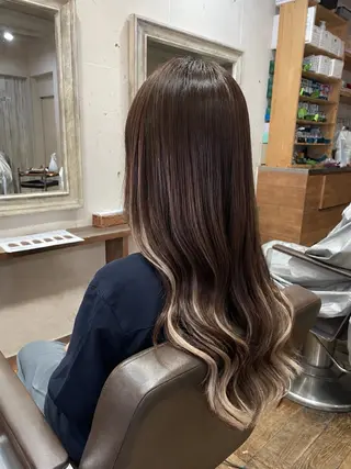 セミロング エクステ/カラー 髪質改善/トミタのヘアスタイル