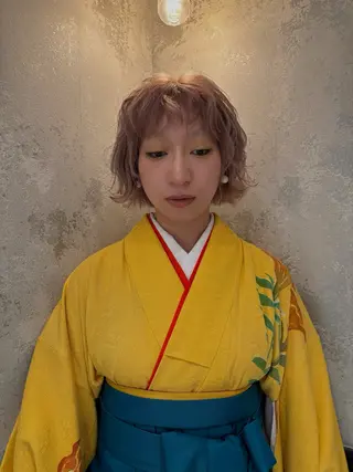 ショート ヘアアレンジ 髪質改善/縮毛矯正/ 艶カラー/ヘッドスパのヘアスタイル