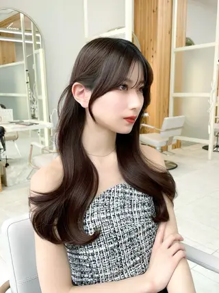 ロング カラー 🇰🇷韓国風くびれ ヘア🇰🇷中村優大のヘアスタイル