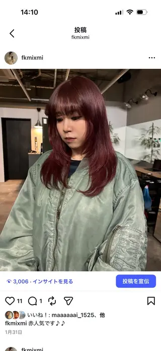 セミロング MISAKI 💫のヘアスタイル