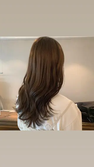 セミロング カラー 透明感カラー✂︎ /縮毛矯正/YUKAのヘアスタイル