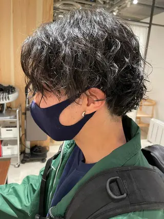 ショート カラー パーマ ヘアアレンジ メンズ パーソナルカラー合わ せたカラー🤍なつみのヘアスタイル