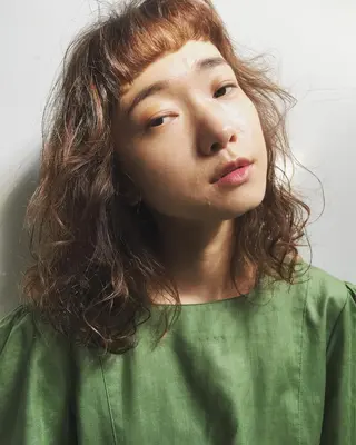セミロング パーマ フレンチボブパーマ Yuukiのヘアスタイル