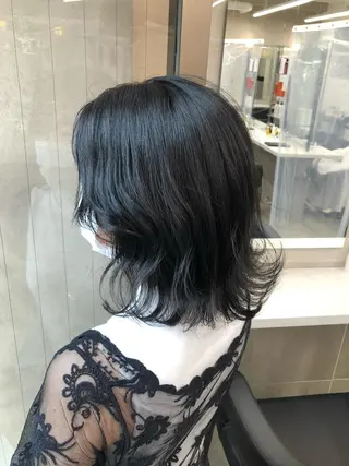 ショート カラー パーマ ヘアアレンジ メンズ キッズ ネイル マツエク・マツパ 上品＆韓国風 🥀海心🥀のヘアスタイル