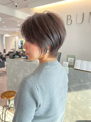 ショート カラー 襟足でお悩みの方✂︎ くびれ職人ハシモトのヘアスタイル