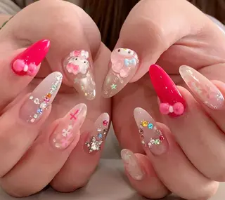 ネイル By moonネイル 🌷ワンホン/韓国風のネイルデザイン