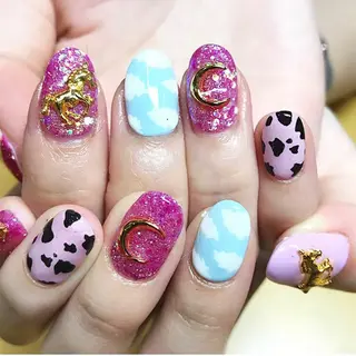 ネイル 渋谷/チップ長さ出し 👑アプレgel-xのネイルデザイン